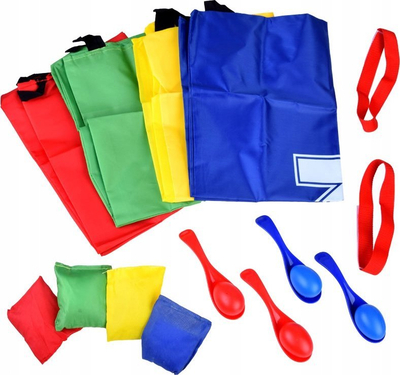 Set lojrash Jokomisiada 5905258511757, 4 thesë për kërcim, lugë me vezë, shumëngjyrësh