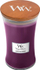 Qiri me erë WoodWick Spiced Blackberry, 609 g, me fitil druri, ngjyrë vjollcë