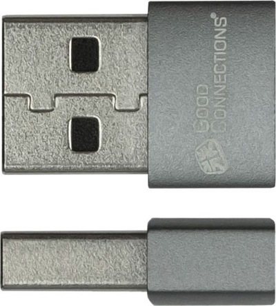 Adapter USB Good Connections USB 2.0 A në USB C, set me 3 copa, i zi