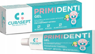 Xhel për mishra dhëmbësh Curasept Primidenti, qetësues kur i dalin dhëmbët kalamasë, 20 ml