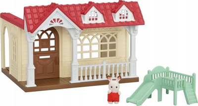 Lodër shpi e vogël Sylvanian Families Raspberry House 5393, me figurë, me rrëshqitëse, shumëngjyrëshe