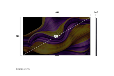 Телевизор LG OLED evo AI G5, 65\", 4K Смарт, црн