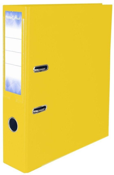 Dosje klasifikuese Binder Petite Office PO76247, A4, 75mm, e verdhë