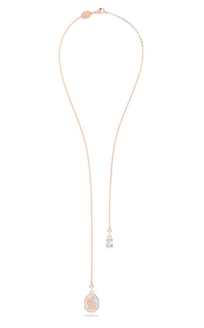 Qafore për femra Swarovski, ari rozë/transparente