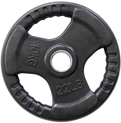 Disk olimpik gome HMS TOK10, 10 kg, vrimë 51 mm, ngjyrë e zezë