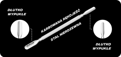 Shtytës kutikulash Activeshop Ocho Pro 104, çelik inox, 14.7cm, argjendtë