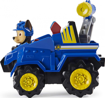 Lodra Spin Master Paw Patrol Dino Rescue Chase, automjet me figurë qeni dhe dinozaur surprizë, e kaltër/e verdhë