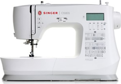 Makina qepëse Singer C5955, 417 qepje, 8 vrima për kopsa, e bardhë