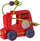Lodër edukative BamBam Vehicle Maze Fire Brigade, makinë zjarrfikëse, mekanizëm tërheq prapa, e kuqe