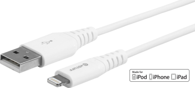 Kabllo Lightning eSTUFF ES601104, 1m, USB me Lightning, e bardhë