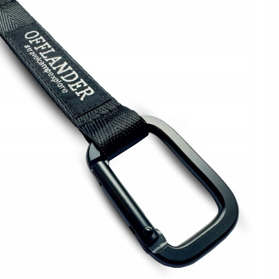 Varëse çelësash Offlander Lanyard, najlon i fortë, karabiner çeliku inox, e zezë