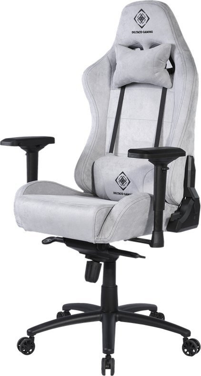 Karrige gaming Deltaco GAM-121-LG, mban deri 130 kg, sedilje 55 cm, gri e çelur