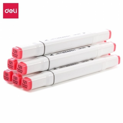Deli Sketch Marker Me Cope Fluorescent Coral Red 121