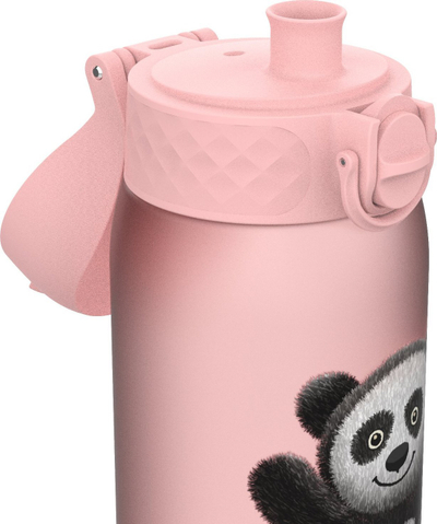 Shishe uji Ion8 Leakproof, 12 Oz, me kapak flip sip, rozë me panda