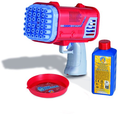 Lodër flluska sapuni Pustefix Bubble Bazooka, 36 gryka, dritë LED, shumëngjyrësh