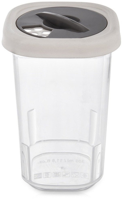Enë për erëza pa firmë, 320 ml, me sitë mrena, transparente