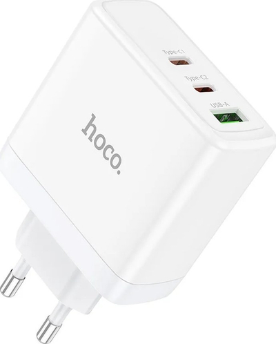 Karikues muri Hoco N30, 65W GaN, 2x USB C 1x USB A PD QC, i bardhë