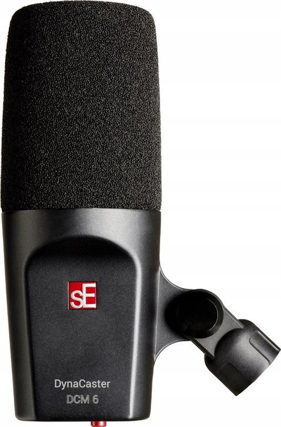 Mikrofon broadcast SE Electronics DCM6 U, me preamp +30dB, me filtër pop, i zi