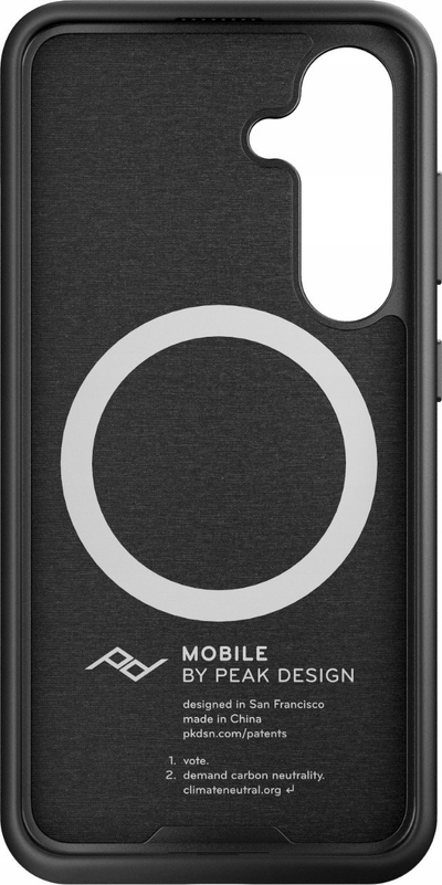 Маска за телефон Peak Design Everyday, Samsung Galaxy S24, магнетна SlimLink MagSafe, боја charcoal