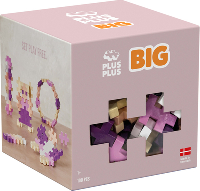 Lodra ndërtuese Plus Plus Big Bloom, 100 copa, me shumë ngjyra