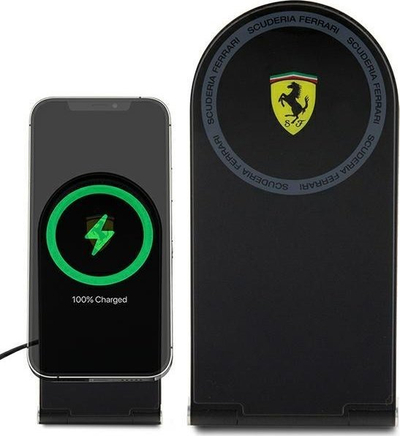 Karikues me valë Ferrari MagSafe 2n1, 15W, paloset, i zi