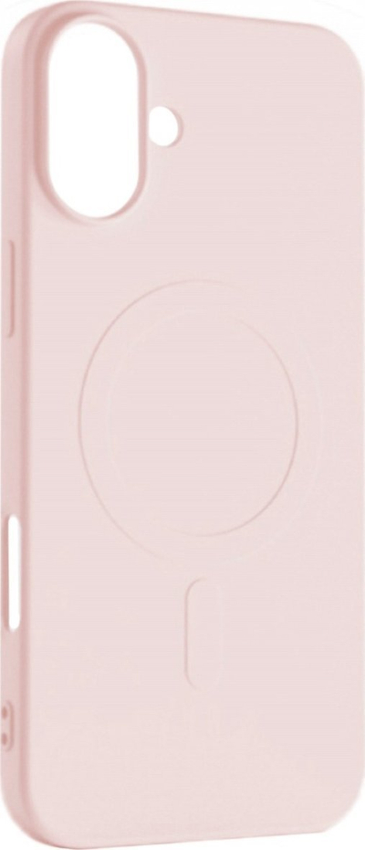 Футрола Hurtel Liquid Silicone MagSafe за iPhone 16, течен силикон, отпорна на удари, светло розова