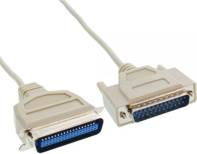 Kabllo printeri InLine DB-25 në Centronics 36-pin, 5m, gri