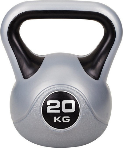 Peshë kettlebell Master Vinyl, 20kg, vinil, gri