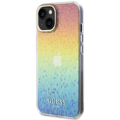 Guaskë telefoni Guess IML Faceted Mirror Disco, për iPhone 15 6.1", efekt iridescent, shumëngjyrëshe