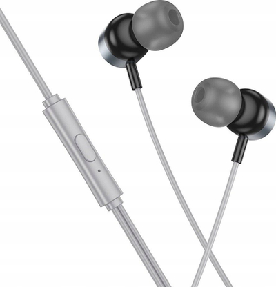 Kufje me kabllo Hoco M122 Power Metal, Type C, me mikrofon, gri metal