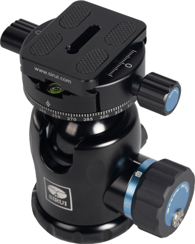Kokë trepodi Sirui MT-20 Double Panorama Ball Head, rrotullim 360°, aliazh alumini, e zezë