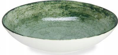 Pjatë e thellë Vessia, porcelan, 21 cm, e gjelbër
