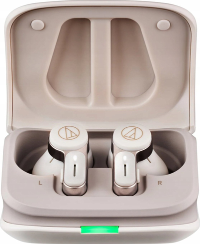 Kufje wireless in ear Audio Technica ATH TWX7, Bluetooth, me kuti karikimi, të bardha