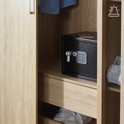 Kaso Yale Dig Mobile Alarmed Safe YYEC 250 DB2, alarm i integruar, tastierë digjitale, gri
