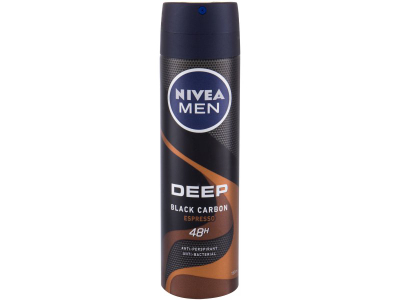 Deodorant Nivea Man, Deep Black Carbon Espresso 48H, 150 ml