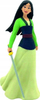 Figurine dekoruese torte Disney Mulan, 10 cm, e ripërdorshme, shumëngjyrëshe