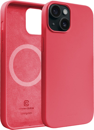 Mbulesë telefoni Crong Color Cover Magnetic për iPhone 15 Plus, MagSafe, rozë