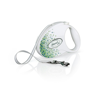 Rrip Flexi për qen, 5 m / 25 kg, i bardhë
