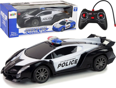 Makina lodër policie Racing Police R/C, 1:16, me telekomandë, e zezë