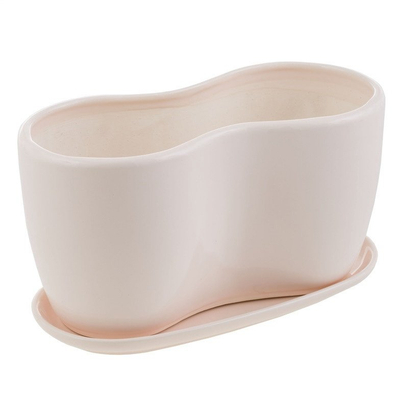 Vazo dekorative NoName Flowerpot Pakalnutė, qeramike, 29.5 cm, bezhë