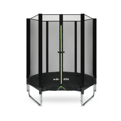Trambolinë për kalamoj VirtuFit VF06005 140 cm, me rrjetë mbrojtëse, e zezë