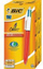 Stilolaps me bojë BIC 4 Colours Fine, majë e hollë, set 12 copë, trup i kuq e i bardhë