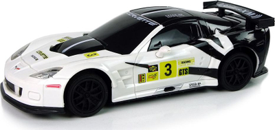 Makina me telekomandë LeanToys Corvette C6.R, 1:24, 2.4 GHz, e bardhë