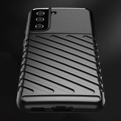 Kllëf telefoni Thunder Case për Samsung Galaxy S23, material TPU, antirrëshqitës, i zi