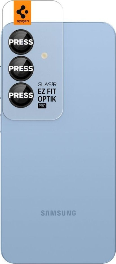 Заштита за камера Spigen Glass tR EZ Fit Optik Pro HD, 2 парчиња, за Samsung Galaxy S25, црна