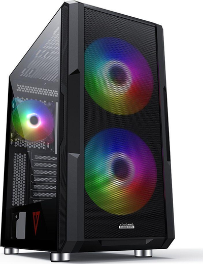 Куќиште за компјутер Modecom Volcano Amirani ARGB, Црна, Midi Tower