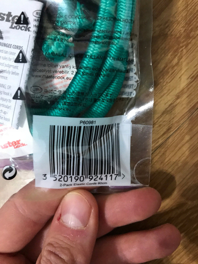 Еластична врвка Master Lock Twin Wire, 80cm, сет 2 парчиња, зелена