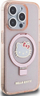Kuti telefoni Hello Kitty për iPhone 15 Pro, me ring stand, me shkëlqim, rozë