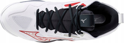 Këpucë hendbolli Mizuno Wave Momentum Mid, MIZUNO ENERZY, mes të larta, të bardha