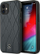 Kapak telefoni Mercedes-Benz me lëkurë origjinale Quilted Wave, për iPhone 12 Mini, lëkurë natyrale, blu e errët